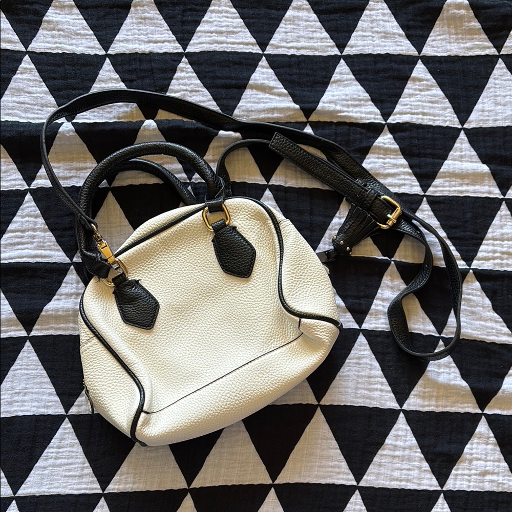 Black and white Zara bag faux leather